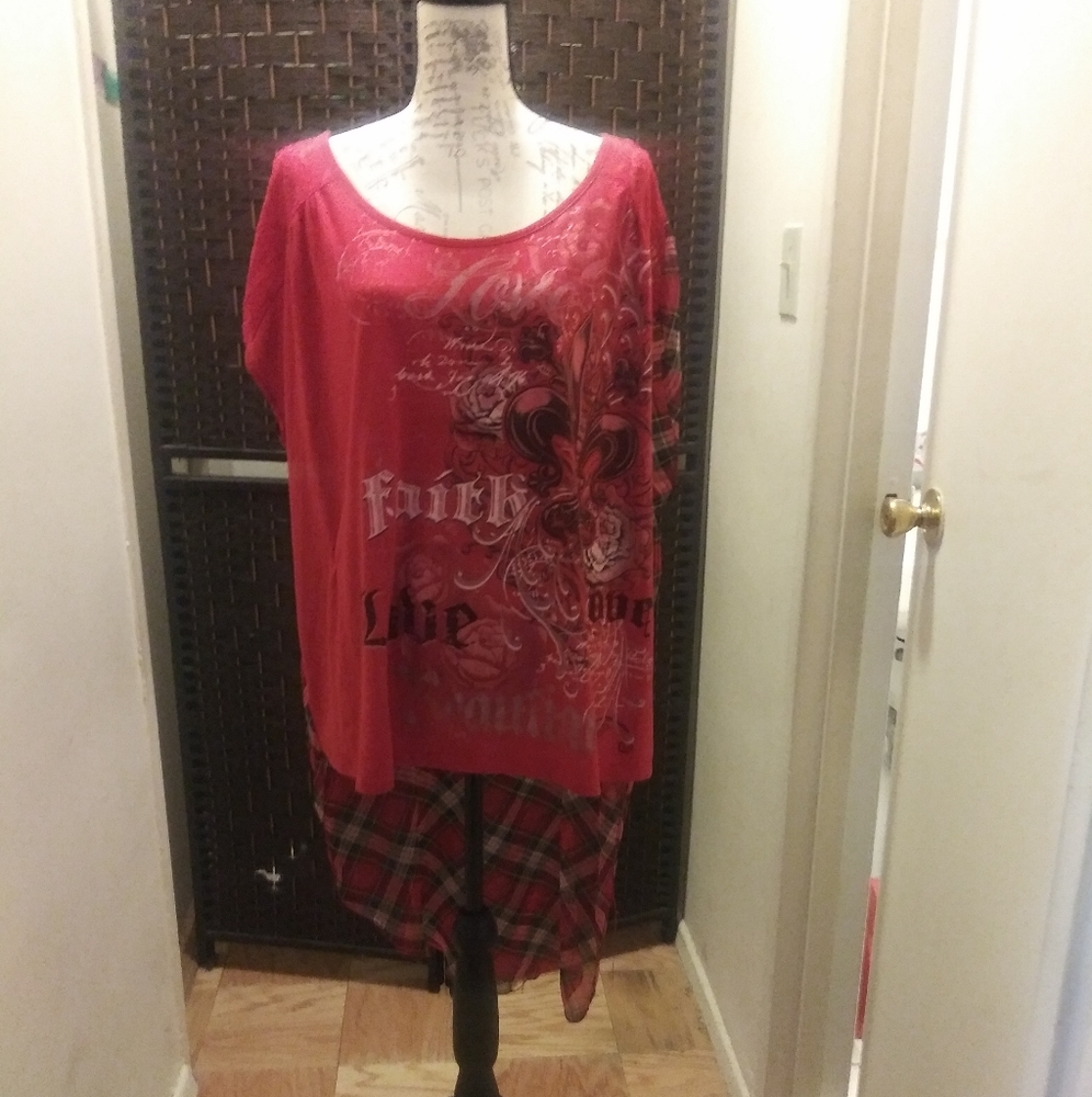 BONGO Red backless top